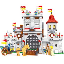 AUSINI 27110 Knights Castle Series Building Block Set Kids DIY Educational Creative Model Bricks Toys For Children C1115