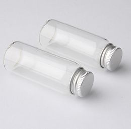 2021 wholesale 600 x 25ml transparent screw neck glass bottle with Aluminium cap 25ml glass vials sample vials Wholesale