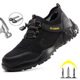 Men Light Steel Toe Safety Boots Male Adult Ndestructible Shoes Construction Work Sneakers Y200915