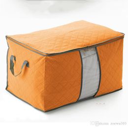 Portable Quilt Storage Bag Non Woven Folding House Room Storage Boxes Clothing Blanket Pillow Underbed Bedding Big Organiser Bags WDH0717