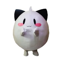 2019 High quality White ball Mascot Costumes Cartoon Character Adult Sz