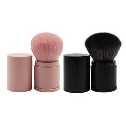 Loose Powder Brush Convenient Retractable Makeup Brush One Large Powder Blush Brush With Lid Full Set Of Beauty Make Up Tools