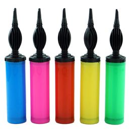 2021 11.2" Plastic Air Pump Hand Push Type Balloon Mini Inflator For Party Decorations Wedding Kids Toy Balloons Tools