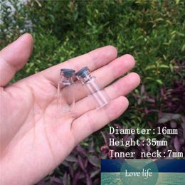50 pcs 16x35 mm Clear Transparent 2 ml small Injection Glass Vials with Rubber Stopper Glass Bottles Jars Medical Vials