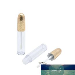 6ML Clear Plastic Lip Gloss Tube with Gold Lid Empty Makeup Lipgloss Bottle Transparent Lip Glaze Package