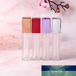 Square Empty Lip Gloss Tube,pink Clear/matte Lip Gloss Refillable Bottles Plastic Liquid Lipstick Container