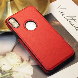 For iPhone12 11 Pro Max XR X XS Samsung Note20 S20 S10 Leather Pattern Stitching Phone Case TPU Soft Shell Full Protection Anti-dropc Case