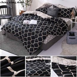 Classical Double sided Bed sheet Linings Concise Style Bedding Set Quilt Cover duvet set Pillowcase Cover Bed 3pcs/set CX001 T200826