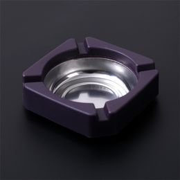 New Smoking Accessories Promotional gift durable family bar square/ round ashtray stainless steel thickened hotel restaurant ashtray 9064