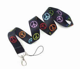 2021 New Hot Peace Sign cartoon Lanyard ID Badge Holder Keys Mobile Phone Neck ID Holders for Car Key ID Card Mobile Phone #24