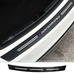 New 34.5" Trunk Carbon Fiber Texture Bumper Guard Decor Sticker/ strip Trim For BMW Styling Mouldings Car Bumper Protector Dropship