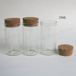 360 x 25ml Empty Transparent Glass Tube with Cork Stopper Clear Bottles Vials Sample Jar Containers