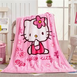 Promotion! Cartoon Cartoon Winter Baby Blanket /Children Girl's Soft Coral Quilt LJ201105