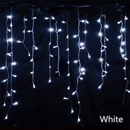 5M 16.4ft droop 0.4m 0.5m 0.6m LED String Lights Curtain Icicle Garland for Christmas Holiday Wedding Party Outdoor Decoration Y201020