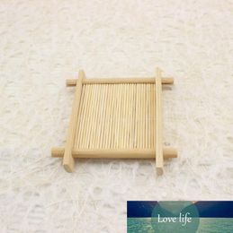 Green Bamboo Square Shape Brief Bamboo Soap Holder Handmade Soap Dish Bath Supplies. FH-10231