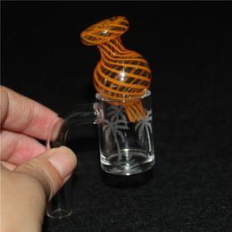 Smoking Flat top quartz banger 4mm bottom Handmade joint quart nails with 10mm 14mm 18mm male famale for glass Bong dab rig