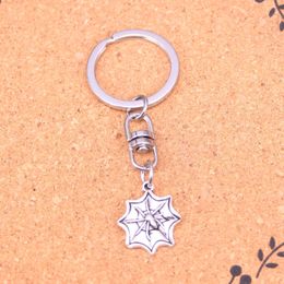 Fashion Keychain 22*18mm apider cobweb halloween Pendants DIY Jewellery Car Key Chain Ring Holder Souvenir For Gift