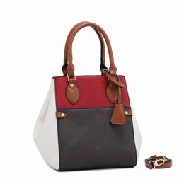 France Fashion FOLD TOTE Handbags Women Shoulder Cross Body Bags Lady Leather Totes Handbag Messenger Purse Wallet M45388 Milk white / Khaki / Black 23CM