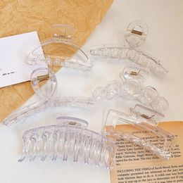 Transparent Hair Claw Acrylic Clamps Girls Large Size Hair Clips Women Hair Accessories Headwear