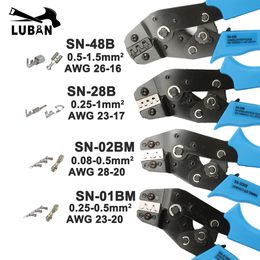 SN-48B MINI EUROP STYLE crimping tool crimping plier 0.5-1.5mm2 multi tool BLUE Crimper 0.1-1.0mm Square dupont crimp tool Y200321