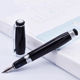 Duke Tutor Classic Fountain Pen , Black Barrel and White Pearl on Top , Ideal for Business Office Home or Gift 201202