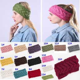 16 Kinds of Color Twist Handmade Hair Ornament Hair Band Knitted Thickened Warm Autumn and Winter Men's and Women's Headwear DB089