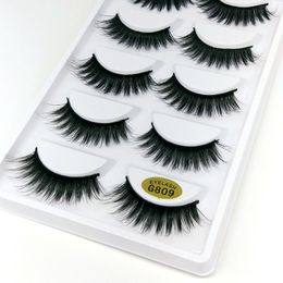 3D Multi-Layer False Eyelashes 5 Pairs Pack Mink Hair G809