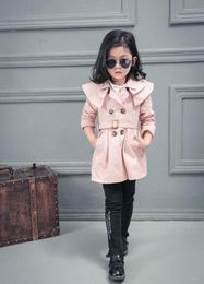 European Coat Girl Baby Cotton Trench Jacket for 1-6years Girls Kids Children Outerwear Coat Clothes Hot886dr524