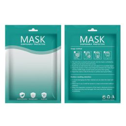 free shipping Only packaging bag disposable Face mask packaging bag individual Mask package home face mask 3 styles