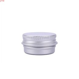 Refillable 5ml Cosmetic Jar 10ml Lotion Travel Container 15ml Cream Packaging Box Screw Thread Lid Candle Metal Cans 50pcsgoods