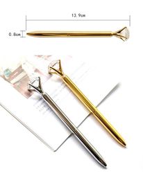 2021 Creative Crystal Glass Kawaii Ballpoint Pen Big Gem Ballpoint Pen with Big Diamond 11 Colors Fashion School Office Supplies