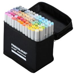 72Pcs Set Finecolour Professional Sketch Alcohol Based Ink Marker Manga Double Headed Markers Pen For Drawing Y200709