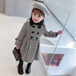 Gooporson Fashion Fall Coat for Girl Knit Long Tops Thickened Winter Little Girls Jacket Coats Cute Korean Children Outfits LJ201125