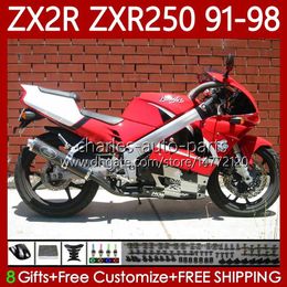 Body For KAWASAKI NINJA ZX2R ZXR250 ZX 2R 2 R Red white R250 ZXR 250 89-98 85No.15 ZX-2R ZXR-250 91 92 93 94 95 96 97 98 ZX-R250 1991 1992 1993 1994 1995 1996 1997 1998 Fairing