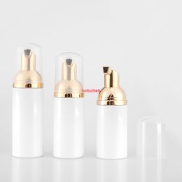 10 x 30ml 50ml 80ml Empty Plastic Foamer Bottle Pump Facial Cleanser Liquid Soap Dispenser White Foam PET Bottles with Gold Topspls order