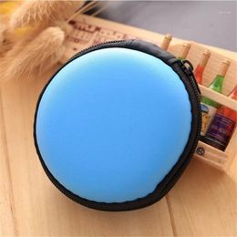 Storage Bags Usb Cable Organiser Earphone Case Hand Spinner Portable Headset Box Hard Round Shape Bag Zippered Pouch