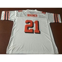 2324 bowling green State #21 MAGNER Jersey real Full embroidery College Jersey Size S-4XL or custom any name or number jersey