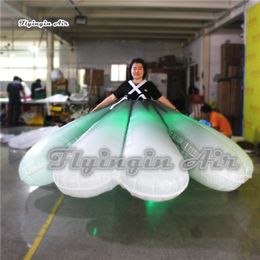 Nightclub And Concert Stage Performance Lighting Inflatable Skirt Suit White Walking Blow Up Dancing Costume For Party Events