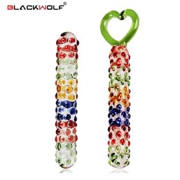 Heart shape ring Glass Dildo Crystal fake penis anal butt plug prostate sex toys for women masturbation,dildo products 220309