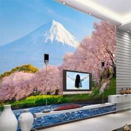 beibehang Wallpaper Mural Wallpaper 3d Circle Pink Flower Rose TV Background Wall wallpaper for walls 3 d papel de parede