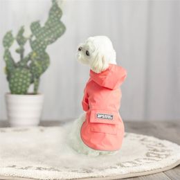 Cat Dog Hooded Raincoat Puppy Cats Rain Coat Waterproof Jacket for Dogs Spring Aummer Soft Thin Dog Clothes XS-3XL LJ201130