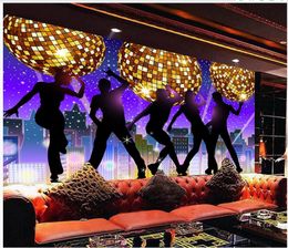 Custom photo wallpapers 3d murals wallpapers Fashion Bar KTV disco dream ballroom nightclub tooling background wall papers home decoration