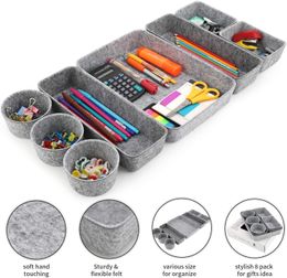 Office supplies Drawer Organisers trays storage bins drawers dividers storage bin gifts idea Pack durable large capacity new LJ200812