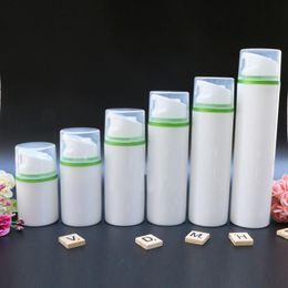 120ML plastic airless bottle pump green rim for lotion/serum/anti-UV sunscreen cream/foundation/emulsion/serum containing