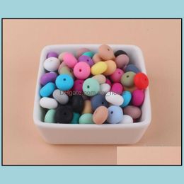 Sile Loose Beads 15Mm Bpa Teething Bead Diy Chewlery Necklace Baby Teethers Pacifier Chain Jewelry Making Drop Delivery 2021 Other Feeding B