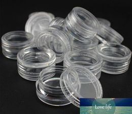 200pcs/lot 2/3/5g Transparent Small Round Cream Bottle Jars Pot Container Empty Cosmetic Plastic Container for Nail Art Storage