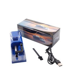 Cigarette Rolling Machine Automatic Electric Filling Roller Tobacco Maker Mini Rechargeable Smoking Making Machine with USB Charger