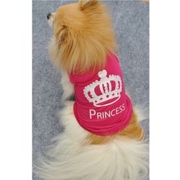 Red Crown Pattern Dogs Vest Japanese Summer Soft Comfortable Breathable Pet Dog Clothes for Pitbulls Y200922