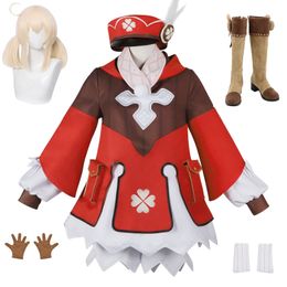 Game Genshin Impact Klee Dress Cosplay Costume Uniform Suit Halloween Party Outfit