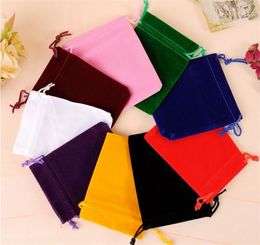 7*9cm cute new velvet drawstring bags Gift bag Flocked phone bags Jewelry pouch 100pcs Wholesale